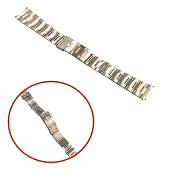 20 мм Устричный изогнутый конец из нержавеющей Стали, винтажная сетка, пряжка, ремешок для часов, браслет, подходит для RLX 16700 16710 70216