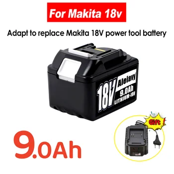 2023 Обновлен до 9.0Ah 9000mAh для Makita 18V Аккумулятор BL1830B BL1850B BL1850 BL1840 BL1860 BL1815 Сменный Литиевый Аккумулятор