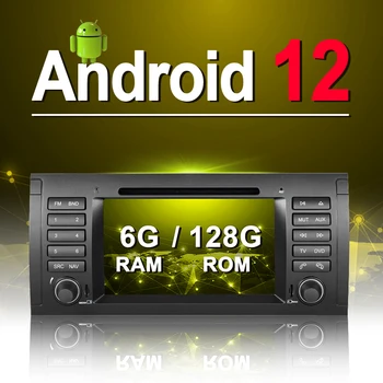 Android 12 128G ROM Автомобильная GPS навигационная система DVD-плеер Радио Стерео медиа для BMW X5 E53, для BMW 5 серии E39