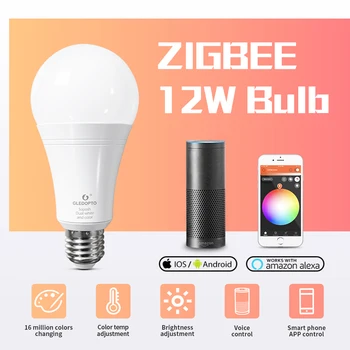 GLEDOPTO Zigbee Smart Light Bulb12W Светодиодные Лампы, Совместимые С Hub Bridge Tuya SmartThings Phone App Echo Plus Голосовое Управление