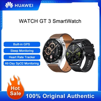 Huawei Watch GT 3 SmartWatch Монитор SpO2 на весь день, длительный заряд батареи, Bluetooth-вызов, мониторинг сердечного ритма, беспроводной зарядный браслет