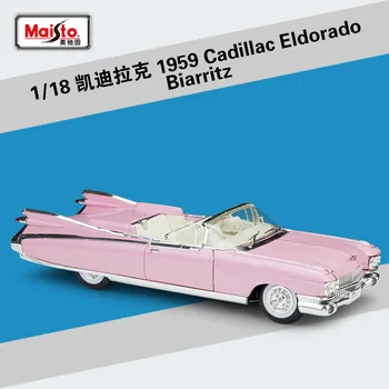 Maisto 1:18 1959 Cadillac Eldorado Биарриц, Литая под давлением Модель Автомобиля Из Металлического Сплава, Звук, Свет, Откидывающаяся Коллекция Детских игрушек, Подарки B351
