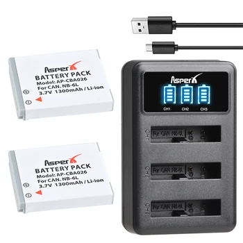 NB-6L NB 6L NB-6LH Аккумулятор Bateria + СВЕТОДИОДНЫЙ USB Зарядное Устройство Для Canon IXUS 310 SX240 SX275 SX280 SX510 SX500 HS 95 D10 S120 S200