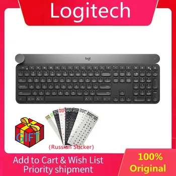 Беспроводная клавиатура Logitech Craft Smart Control, Переключатель подключения нескольких устройств, Беспроводная клавиатура, ручка с 108 клавишами, Bluetooth-клавиатура