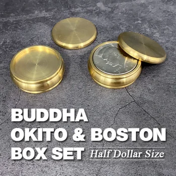 Бокс-сет Buddha Okito & Boston (размер в полдоллара) Монета Фокусы Крупным Планом Magic Magia Magie Реквизит для фокусников Иллюзионный Трюк