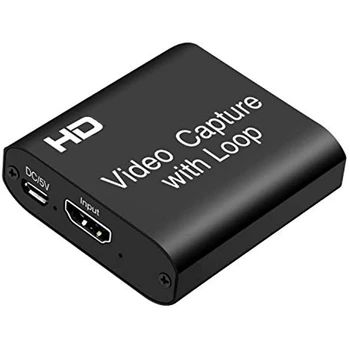 Карта Видеозахвата 1080P, 4K HDMI-Совместимый Видеомагнитофон с петлевым выходом для ПК PS3/PS4/Xbox One/DSLR/Видеокамер с прямой трансляцией