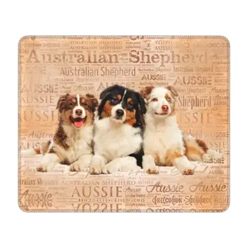 Коврик для мыши Австралийской овчарки с фиксирующимся краем, водонепроницаемый игровой коврик для мыши для ПК, нескользящая резиновая основа, коврик для рабочего стола австралийской собаки