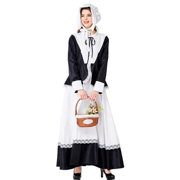 Костюм для Хэллоуина, европейский костюм горничной, пивной костюм, винтажный костюм садовой горничной, костюм с длинной юбкой