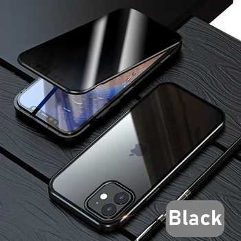 Магнитный Чехол Tongdaytech Privacy Для Iphone XS 13 12 11 Pro MAX XR 6 7 8 Plus С Магнитом Из Металла и Закаленного Стекла 360 Защитный Чехол