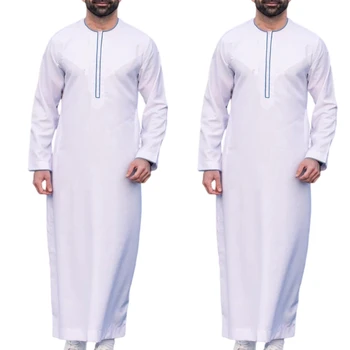 Мужские мусульманские халаты с длинным рукавом, исламский халат Ближнего Востока, Дубай, Тобе, Саудовская Аравия, халат HXBA