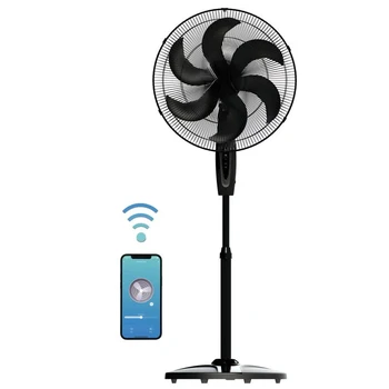 Подставной вентилятор Smart WiFi черного цвета
