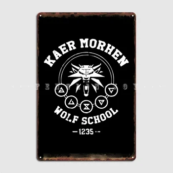 Рекламный плакат с логотипом Kaer Morhen, бестселлер, металлическая табличка, кинотеатр, кухня, индивидуальные таблички для клубного бара, жестяные вывески