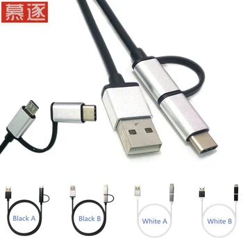 Универсальный кабель Micro USB 3.0 Type C, Нейлоновая линия и металлический штекер Type-C USB для адаптера One PlusTwo Oneplus Two 1 + 2 Type C