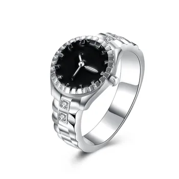 Цветные серебряные кольца с кристаллами, Рождественский подарок для женщин, женские часы в стиле милой Свадьбы, модные классические украшения