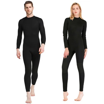 1,5 мм Неопреновый водолазный костюм, мужской цельный солнцезащитный купальник для подводного плавания, Женский облегающий теплый черный водолазный костюм для серфинга