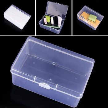 1 шт. 17.3*10.8*7.3 см Пластиковый ящик для хранения, прозрачная пластиковая прямоугольная коробка Для серег, ожерелий, бус, колец, таблеток для макияжа