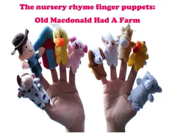 10 шт./компл. У Старого Макдональда была ферма, пальчиковые куклы, плюшевые детские игрушки для детской сказки о сне