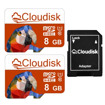 2 Упаковки Cloudisk Micro SD 1 ГБ C4 Флэш-карта памяти 4 ГБ 2 ГБ C6 Microsd Карты 128 МБ 256 МБ TF Мини SD-карта С адаптером для чтения В Подарок