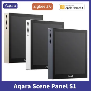 2022 Новый Aqara Smart Scene Panel Switch S1 Zigbee 3,0 IPS Цветной Сенсорный Экран Smart home APP Siri Поддержка Голосового Управления HomeKit