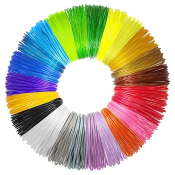 25 цветов для заправки 3D-ручки PLA нитью накаливания, 1,75 мм Премиум-нити для 3D-принтера/3D-ручки, каждый цвет 16 футов