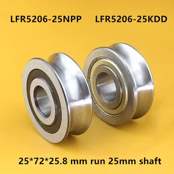 2шт LFR5206-25NPP LFR5206-25KDD U-образный направляющий роликовый подшипник LFR5206-25 ZZ 2RS 25*72*23.8*25.8 диаметр вала 25 мм