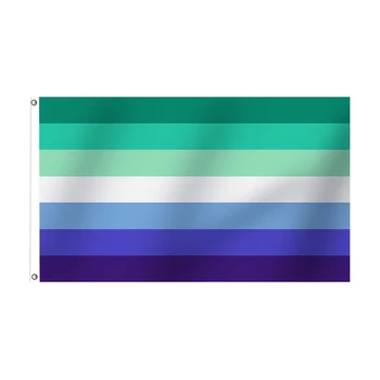 3x5 Футов Mlm Vincian Pride Flag Patroclian ЛГБТ-Флаги