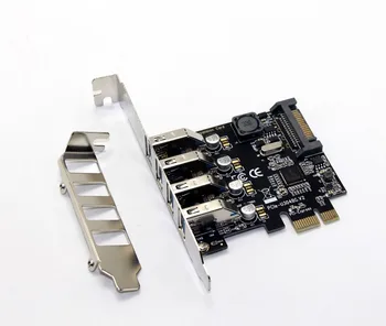 4 Порта USB 3.0 5 Гбит/с PCI-Express X1 Адаптер для карт концентратор Поддержка низкопрофильного Кронштейна