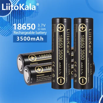 4 Шт. LiitoKala Lii-35A 18650 Батарея 3,7 В 3500 мАч разряда 3,7 В перезаряжаемая Батарея Для Фонарика, налобного фонаря, Батареи