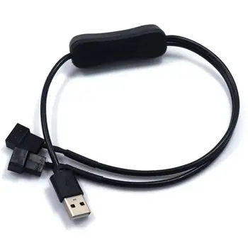 5V 2-полосный USB-4-контактный адаптер Конвертер Кабель для подключения вентилятора Компьютера к ПК