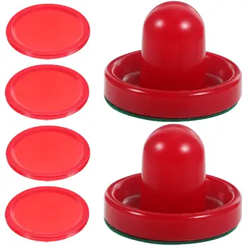 8 штук 76-мм Толкателей для аэрохоккея Замена шайб для игровых столов Комплект для вратарской жатки Аксессуары для оборудования для аэрохоккея (красный)