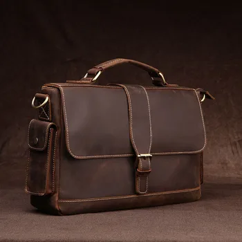 AETOO Кожаная мужская сумка в стиле Ретро Crazy Horse, кожаная накладная через плечо, сумка через плечо, мужской деловой портфель