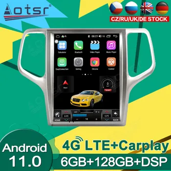 Android 11 128G Мультимедийный автостереоплеер для Jeep Grand Cherokee 2008-2013 Автомобильный радиоприемник Видео Tesla GPS навигационный блок 2Din