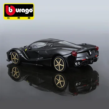 Bburago 1:43 LaFerrari черный желтый Сплав Гоночный Кабриолет модель автомобиля из сплава имитация украшения автомобиля коллекция подарочных игрушек
