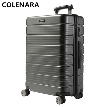 COLENARA 20-Дюймовый Новый чемодан, Мужской Многофункциональный ручной чехол-тележка для зарядки, Женский Бизнес-багаж на колесиках