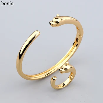 Donia Jewelry, Новый модный креативный глянцевый Леопардовый браслет, Европейский и американский Популярный Дворцовый Роскошный Комплект