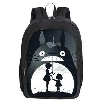 Ghibli Totoro/ Сумки для школьных книг для мальчиков и девочек-подростков, Кавайная сумка для студенческих книг, Женский рюкзак для ноутбука