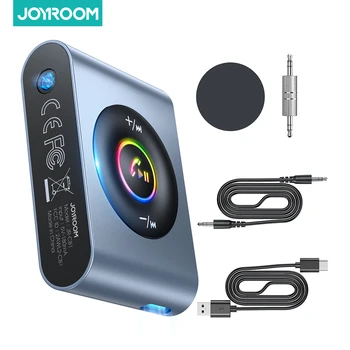 Joyroom 5.3 Handfree Adaptador Bluetooth Автомобильный адаптер Беспроводной Магнитный аудиоприемник MP3-плеер LED 3,5 мм AUX радиомодулятор