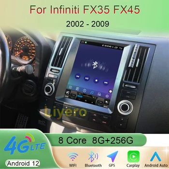 Liyero 9,7 Дюймов Android 12 Для Infiniti FX FX35 FX45 2003-2009 Автомобильный Радио Стерео Мультимедийный Плеер GPS Навигация Carplay Auto 4G