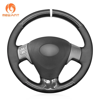 MEWANT, черная крышка рулевого колеса из углеродного волокна из искусственной кожи для Toyota Isis Corolla Auris Aygo Ractis Matrix Sienta Noah 2006-2014 2015