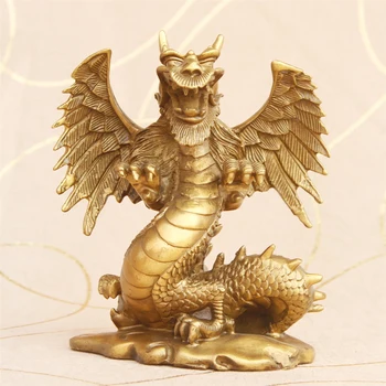 MOEHOMES китай медь фэншуй Карьерный успех дракон счастливая статуя украшение дома изделия из металла