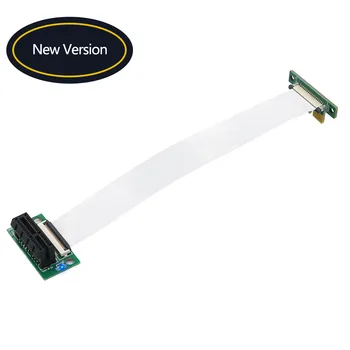 PCI-e 36Pin 1X удлинительный кабель со светодиодом питания 12 В и пластиковой прокладкой на печатной плате (двойное вертикальное направление на 90 градусов)
