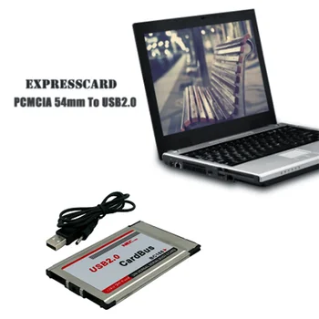 PCMCIA-USB 2.0 CardBus Двойной 2-портовый адаптер для карт 480M для портативных ПК