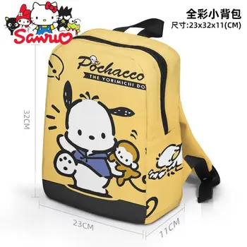 Sanrio Melody Kuromi Hello Kitty Cinnamoroll Pochacco Мультфильм Аниме Периферийный Холщовый Рюкзак Открытый Рюкзак Школьная Сумка