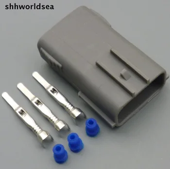 Shhworldsea 10 комплектов 3P Для EVO 4-10 Разъем катушки Обжимной штекер автомобильного датчика Автоматический Водонепроницаемый Электрический штекер Для Nissan