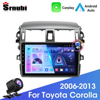 Srnubi 2 Din Android 12 Carplay Автомагнитола для Toyota Corolla E140 E150 2006-2013 Мультимедийный Плеер GPS Навигация 2din Авторадио