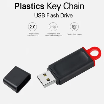 USB флэш-накопитель Пластиковая ручка 32 ГБ 64 ГБ 128 ГБ Высокоскоростная карта памяти USB2.0 Memory Stick для деловых подарков