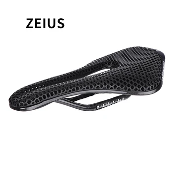 ZEIUS 3D Печать Седло Из Углеродного Волокна Рельсы Ультралегкий 174 г Полый Удобный Дорожный Велосипед MTB Сотовая Подушка