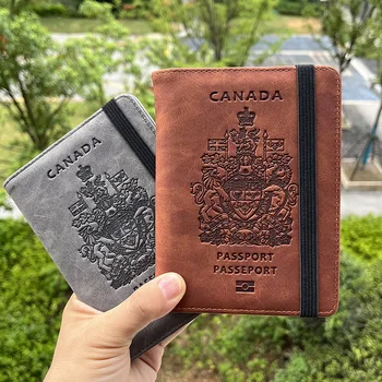 Аксессуары для путешествий Канадская защитная обложка для паспорта Чехлы из искусственной кожи для Паспорта Прямая доставка