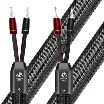 Аудиофильский двухпроводный акустический кабель Dragon Full-Range Speakon Zero & Bass PPS Серебристый провод для громкоговорителя HiFi Audio
