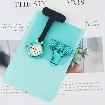 Брелок для часов медсестры, Силиконовые Карманные кварцевые часы Доктора, медицинские с пеналом и держателем ручки, аксессуары для ухода в подарок